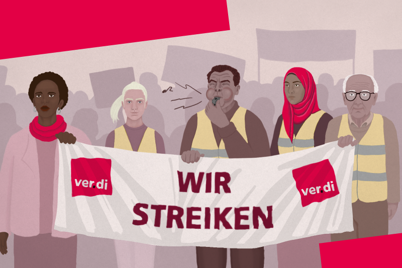 Illustration für ver.di